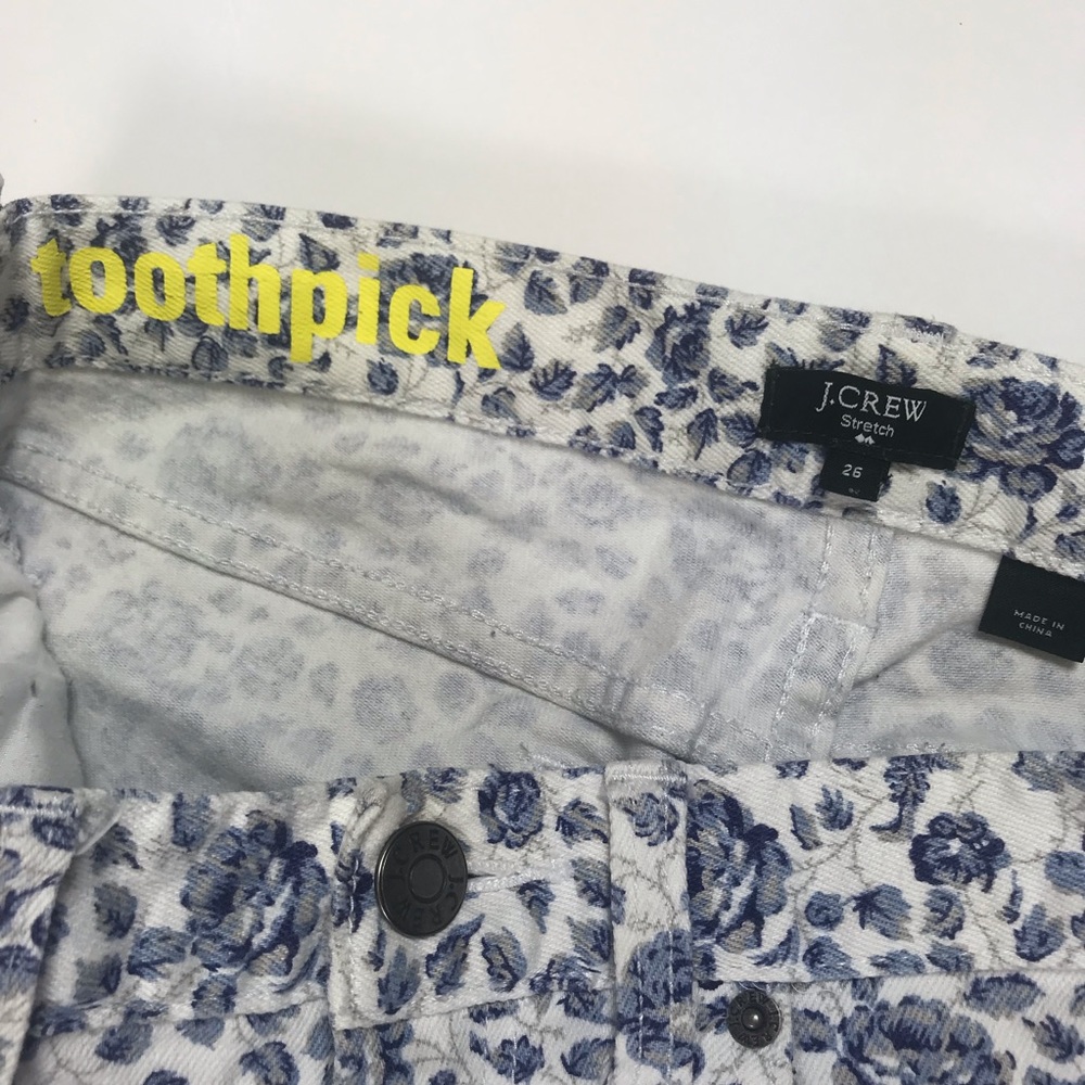 J. CREW Toothpick Floral Skinny Jeans - Picture 4 of 5